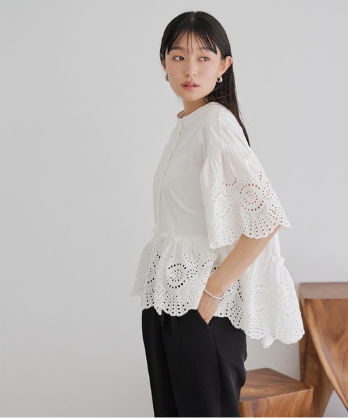 「titivate」 半袖ブラウス FREE ブラック レディース_画像5