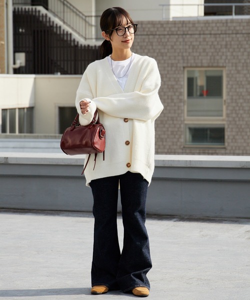 AO2 カーディガン Wool Knit V-Neck Cardigan / ウール ニット Vネック