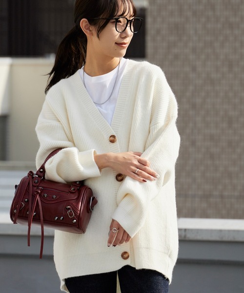 AO2 カーディガン Wool Knit V-Neck Cardigan / ウール ニット Vネック