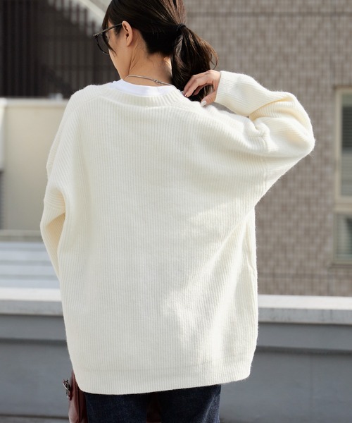 AO2 カーディガン Wool Knit V-Neck Cardigan / ウール ニット Vネック