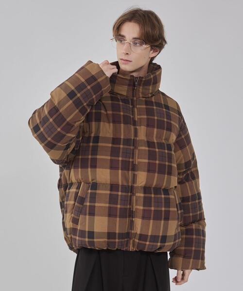 美品■Peter  チェック柄 ブルゾン　 ブラウン系　イギリス製 BROWNY ダウンジャケット ダウン BROWNY/「25年秋冬新作」チェック