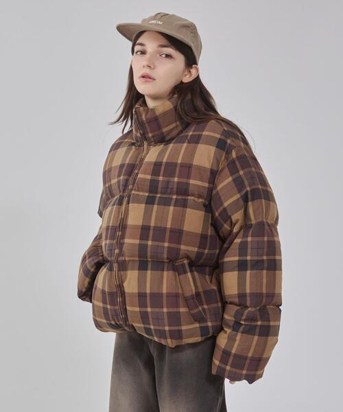 BROWNY ダウンジャケット ダウン BROWNY/チェックパファーブルゾン BROWNY ダウンジャケット ダウン BROWNY/チェックパファーブルゾン