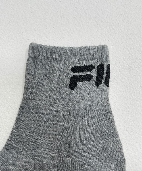 FILA（フィラ） 靴下 ソックス ベーシックブランド ロゴ 刺繍 靴下 3足 