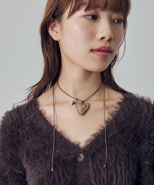 GOLDY（ゴールディ） ネックレス レザー タッチ ハート ネックレス