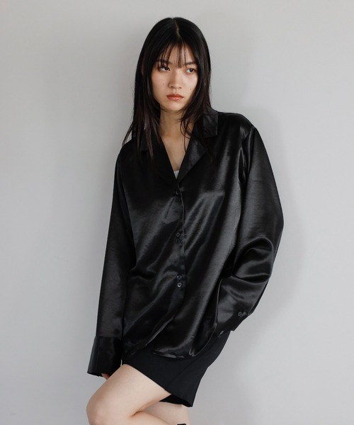 ENC ブラウス シャツ satin tailor shirt / サテンテーラーシャツ