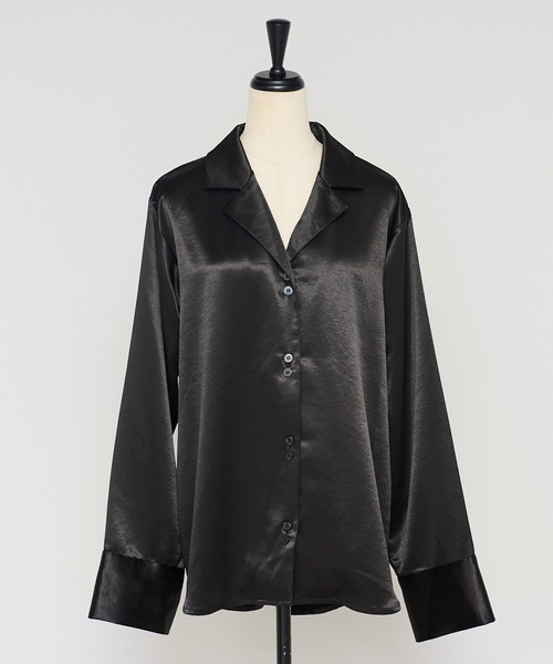 ENC ブラウス シャツ satin tailor shirt / サテンテーラーシャツ