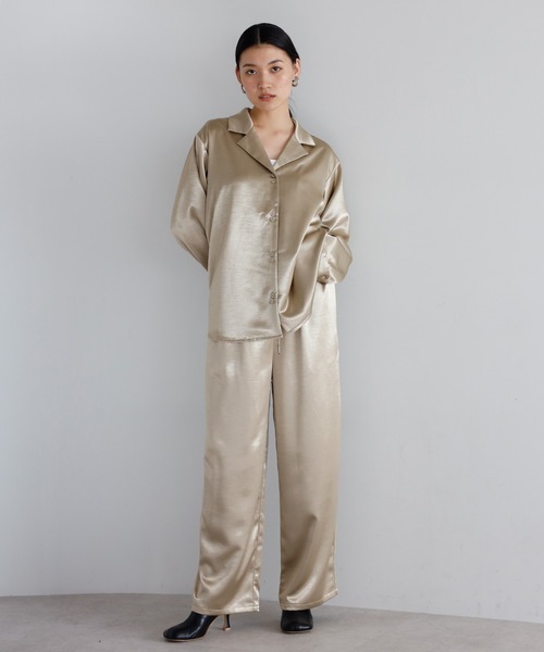 ENC ブラウス シャツ satin tailor shirt / サテンテーラーシャツ