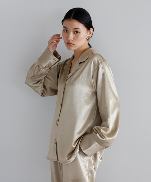 ENC ブラウス シャツ satin tailor shirt / サテンテーラーシャツ
