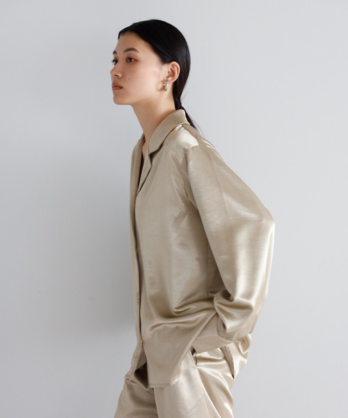ENC ブラウス シャツ satin tailor shirt / サテンテーラーシャツ