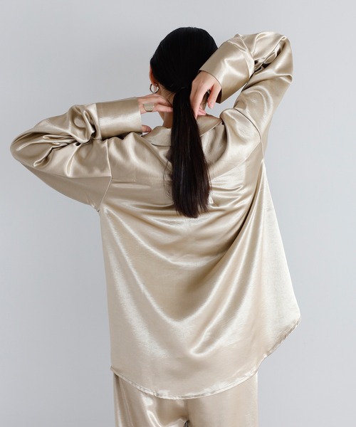 ENC ブラウス シャツ satin tailor shirt / サテンテーラーシャツ