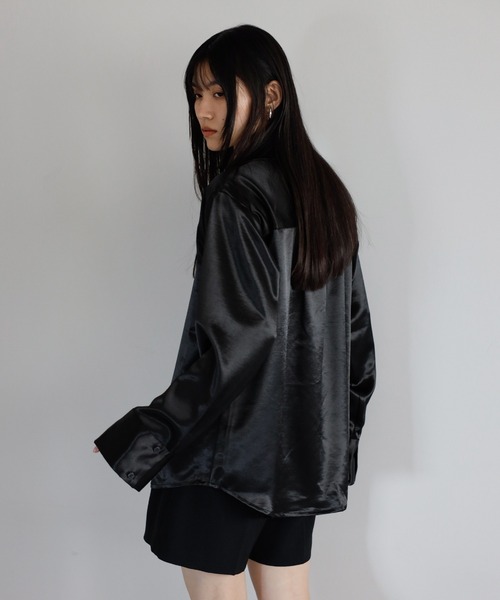 ENC ブラウス シャツ satin tailor shirt / サテンテーラーシャツ
