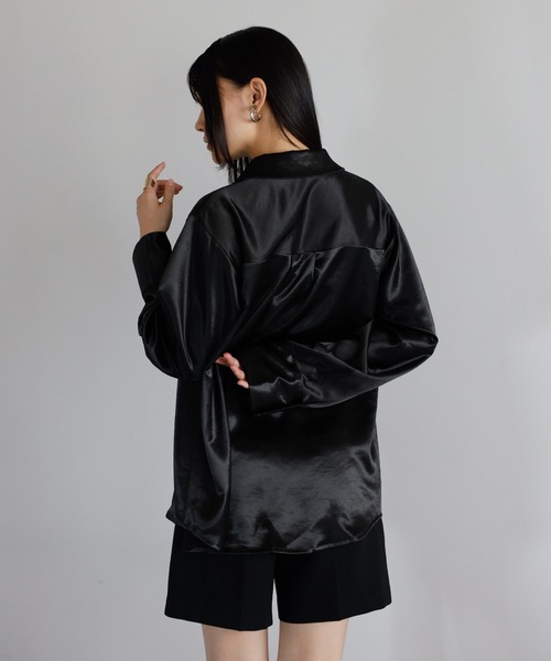 ENC ブラウス シャツ satin tailor shirt / サテンテーラーシャツ