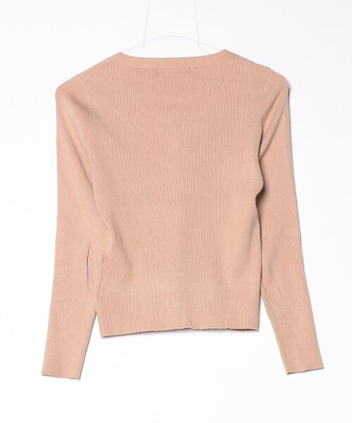 「QUEENS COURT」 長袖ニット M ベージュ レディース_画像2