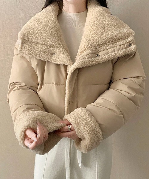 poppy ダウンジャケット ZARA］撥水加工ボクシーフィットパフジャケット (ZARA/ダウン