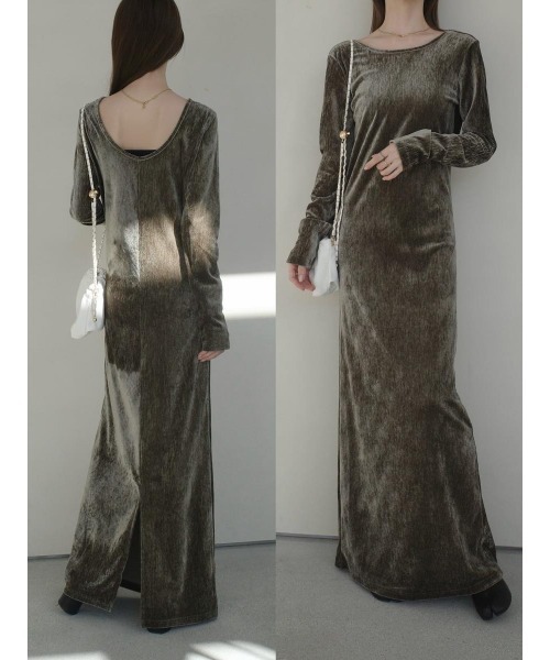 amel（エイメル） ワンピース ベルベットバックオープンドレス
