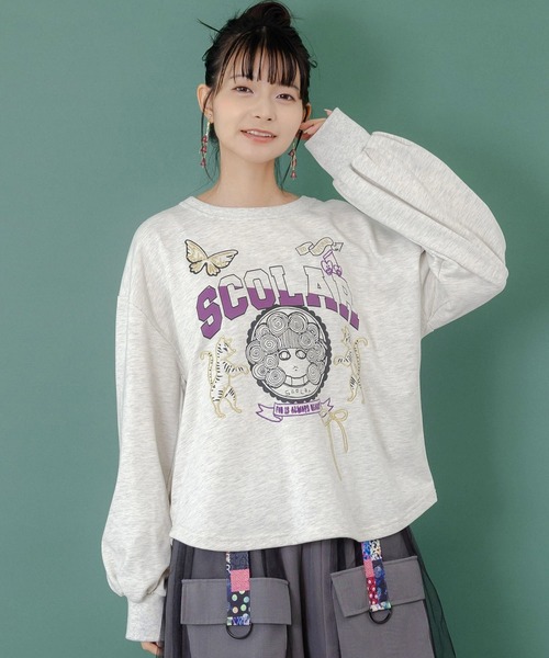 ScoLar（スカラー） トレーナー スウェット スカラー刺繍裏毛PO 