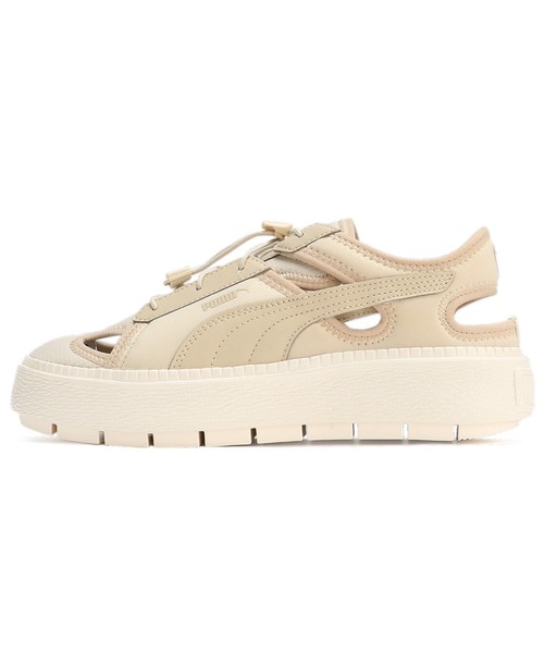 PUMA ベージュ フラットシューズ ストラップ付き PUMA（プーマ） フラットサンダル 22.5cm ベージュ系その他 レディース