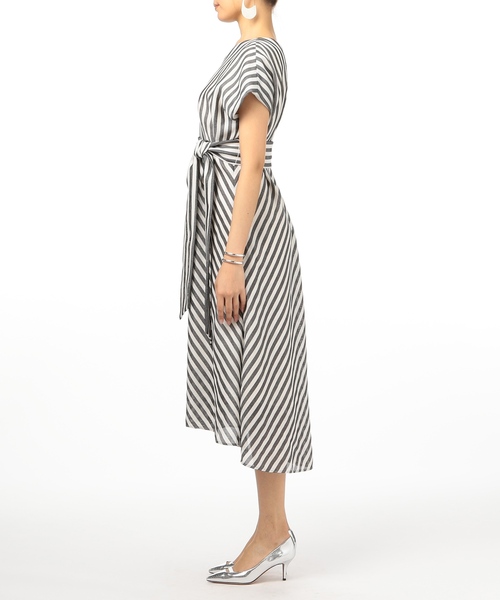 「ESTNATION」 半袖ワンピース 38 ライトホワイト レディース_画像2