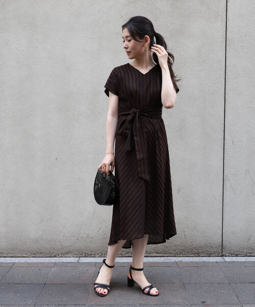 「ESTNATION」 半袖ワンピース 38 ライトホワイト レディース_画像6