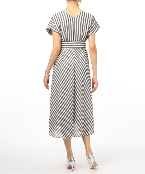 「ESTNATION」 半袖ワンピース 38 ライトホワイト レディース_画像8