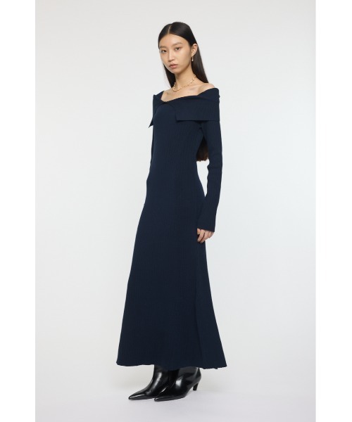 MOUSSY（マウジー） ワンピース ASYMMETRY COLLAR ニットドレス