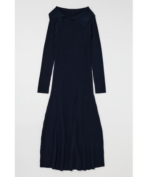 MOUSSY（マウジー） ワンピース ASYMMETRY COLLAR ニットドレス