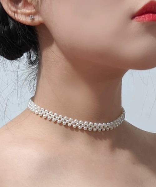 IRADOWL（アイラドール） チョーカー 粒パールチョーカーネックレス