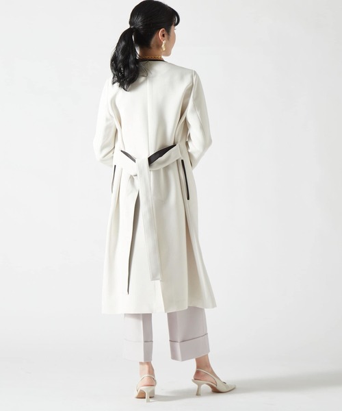 「TIARA」 ノーカラーコート 3 ベージュ レディース_画像5