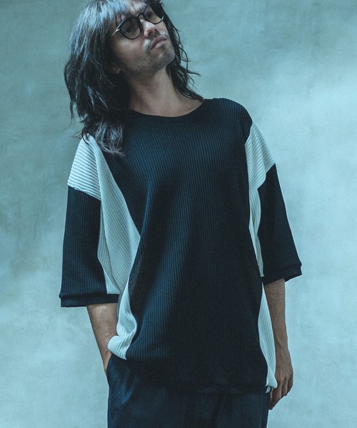 「ANGENEHM」 半袖ニット S オフホワイト メンズ_画像2