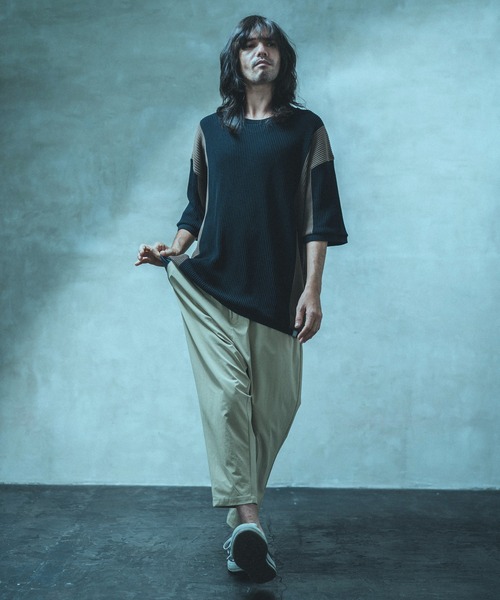 「ANGENEHM」 半袖ニット S オフホワイト メンズ_画像6