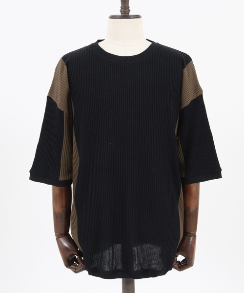 「ANGENEHM」 半袖ニット S オフホワイト メンズ_画像8