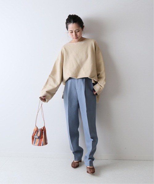 フレームワーク 美品 ワイドスウェット F ベージュ 裏パイル FRAMeWORK（フレームワーク） スウェットカットソー FREE ベージュ