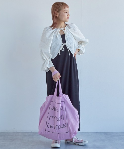 「w closet」 7分袖ニットカーディガン FREE アイボリー レディース_画像2