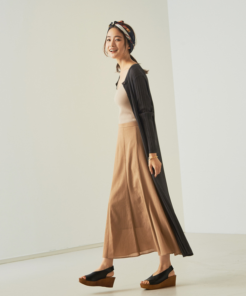 「FONCE」 カーディガン フリー チャコールグレー レディース_画像5