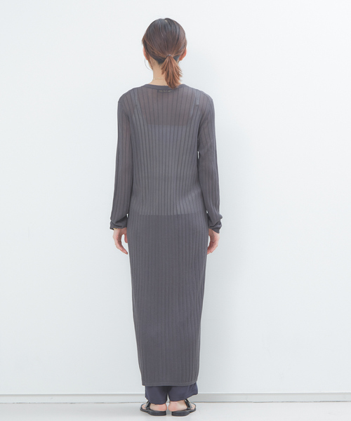 「FONCE」 カーディガン フリー チャコールグレー レディース_画像7