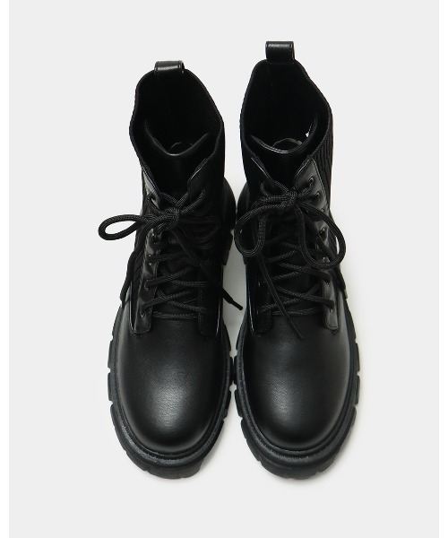 fitfit（フィットフィット） ブーツ ストレッチニット使いレースアップ