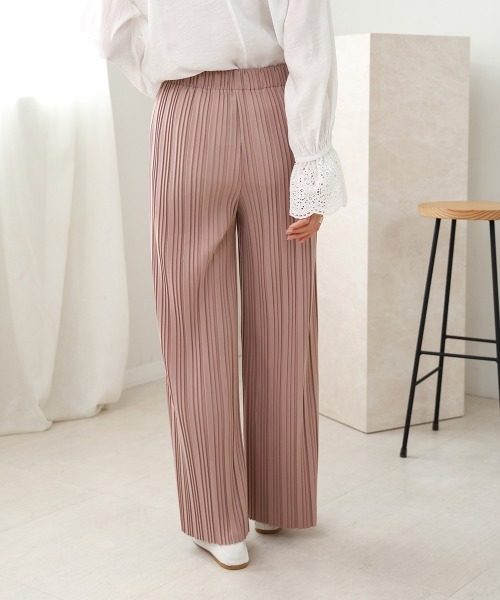 「Bab」 イージーパンツ M グレイッシュベージュ レディース_画像3