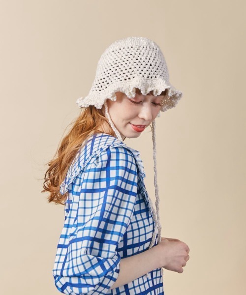 「kaorinomori」 ハット FREE イエロー レディース_画像6