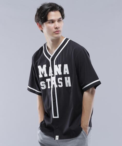 「MANASTASH」 半袖シャツ M グレー メンズ_画像3