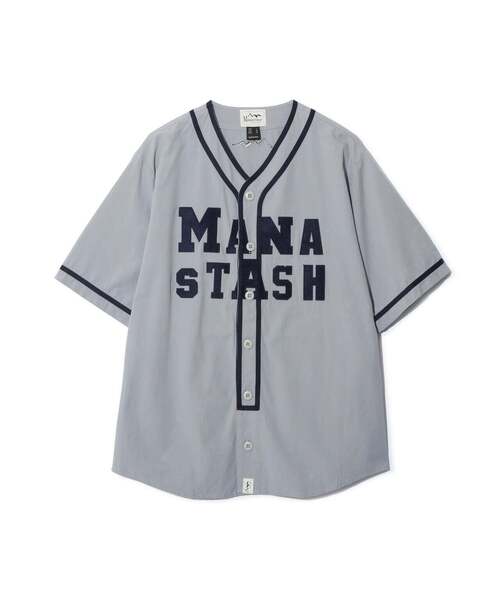 「MANASTASH」 半袖シャツ M グレー メンズ_画像6