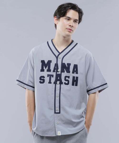 「MANASTASH」 半袖シャツ M グレー メンズ_画像7