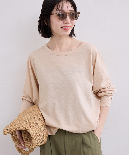 SLOBE IENA（スローブイエナ） tシャツ シアー天竺ニュアンスプル
