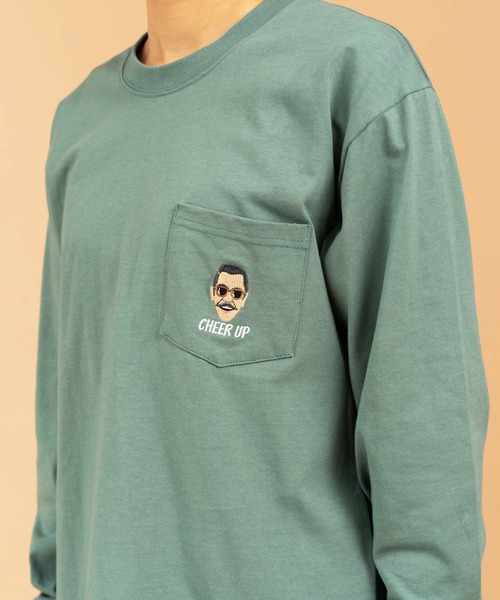 「gym master」 長袖Tシャツ X-LARGE グレイッシュブルー メンズ_画像7