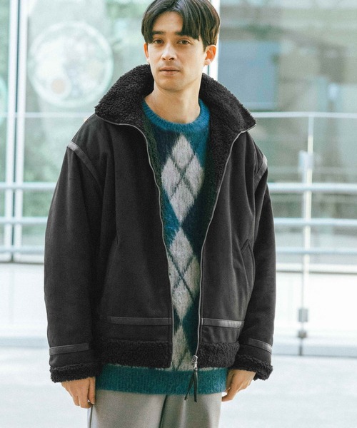 LAKOLE（ラコレ） セーター ニット アーガイルシャギーニットプル