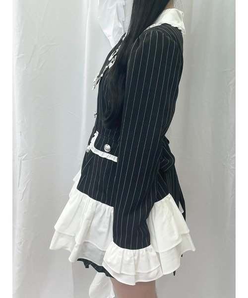 Ank Rouge（アンクルージュ） ワンピース お嬢様ストライプ