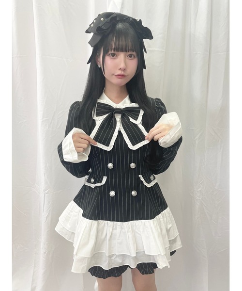 大幅値下げ中‼️Ank Rouge セットアップ Ank Rouge（アンクルージュ） ワンピース お嬢様ストライプ