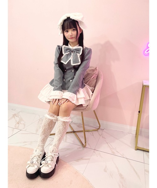 Ank Rouge（アンクルージュ） セットアップ お嬢様ストライプ
