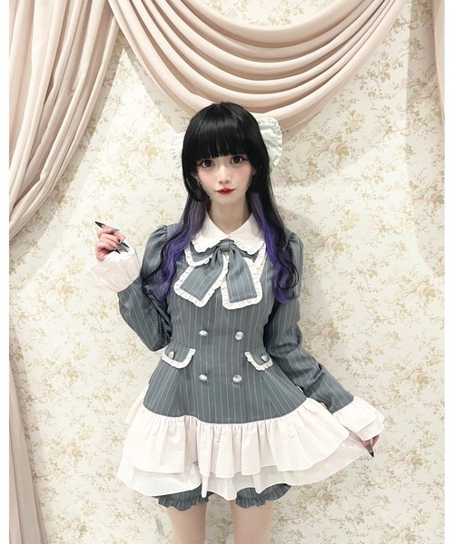 Ank Rouge（アンクルージュ） セットアップ お嬢様ストライプ