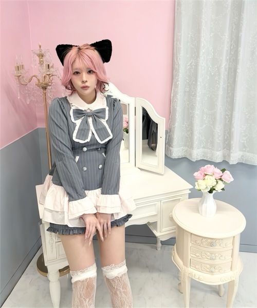 Ank Rouge（アンクルージュ） セットアップ お嬢様ストライプ
