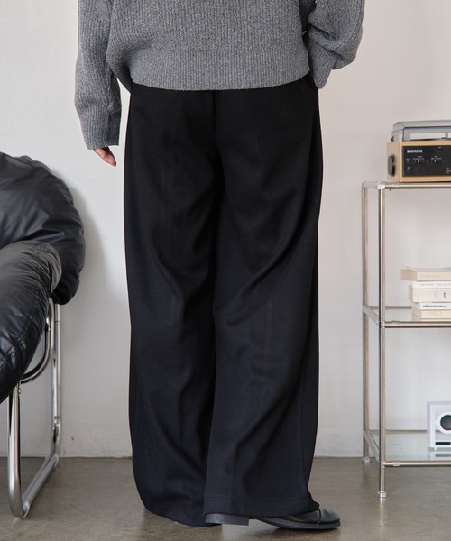 epnok スラックス ウール混セミワイドストレートスラックス メンズ epnok スラックス ウール混セミワイドストレートスラックス メンズ